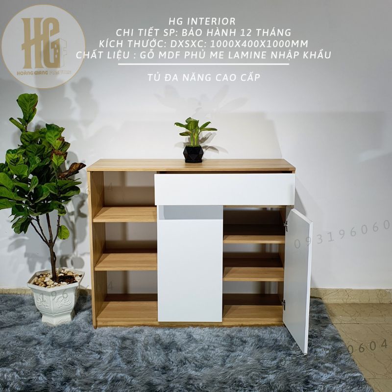 FREE SHIP- Tủ đa năng, để bếp, đồ áo, Gỗ MDF cao cấp phủ MELAMINE - Được tk bởi HG Interior