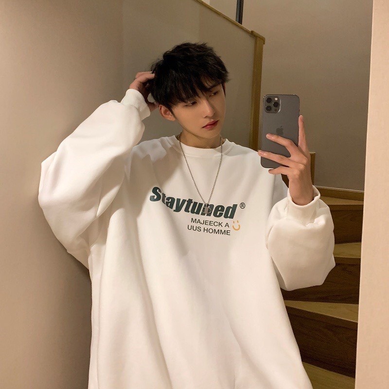 Áo Sweater Cổ Tròn STAYTUNED, Áo Khoác Sweater Zip Nam Nữ Form Rộng In Cao Cấp