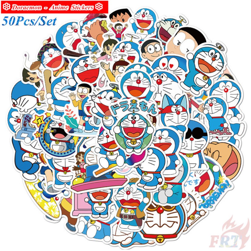 (xả kho) Doraemon - Series 04 Anime Stickers 50 Cái