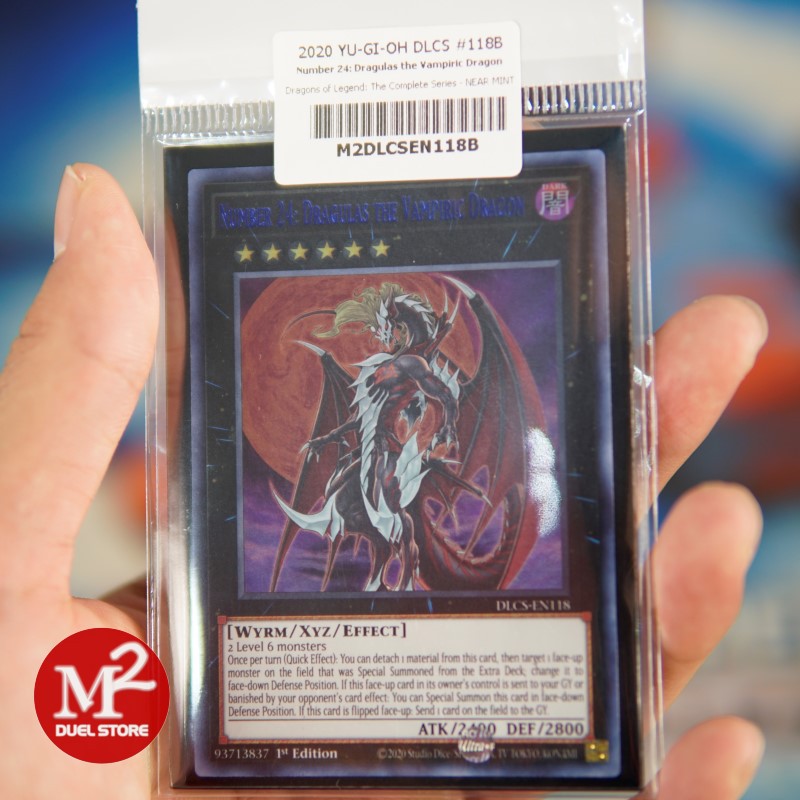 Lá bài Yugioh DLCS-EN118B NUMBER 24: Dragulas Vampiric Dragon – Ultra Rare BLUE - Đóng gói theo tiêu chuẩn M2SCCQ-Lite