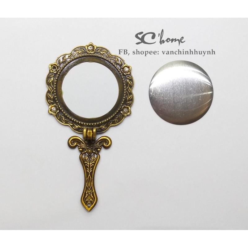 Phôi gương tròn tay cầm
