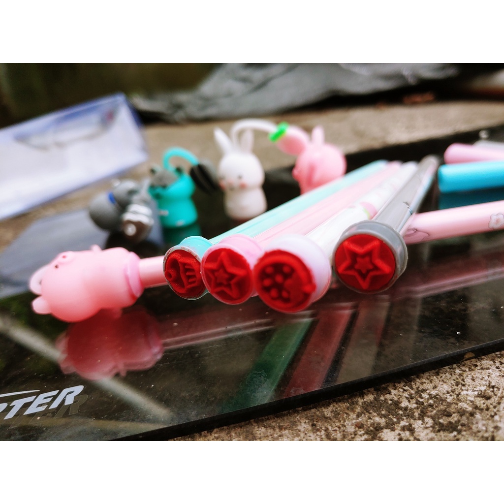 Bút bi nước mực gel , bút bi cute mực đen ngòi kim 0.38mm - 01 bút