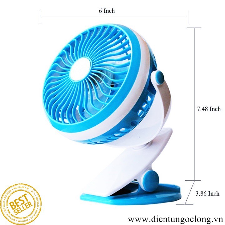 Quạt Sạc Mini Kẹp Bàn Siêu Mát ML -F168