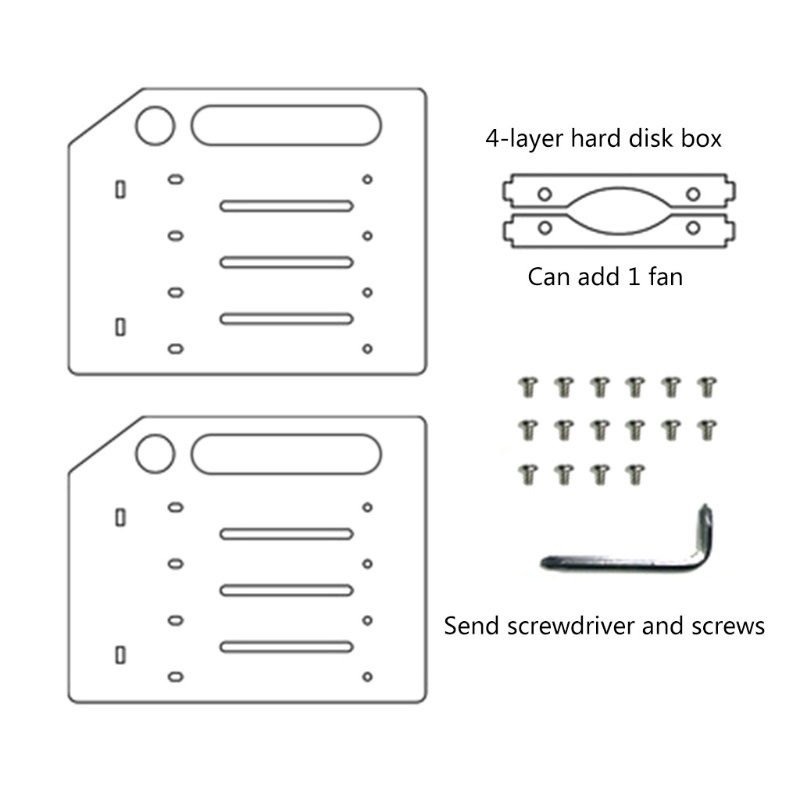 Khay Đựng Ổ Cứng HDD 3.5in Nhiều Tầng Tùy Chọn Kích Thước Bay 3.5 ''