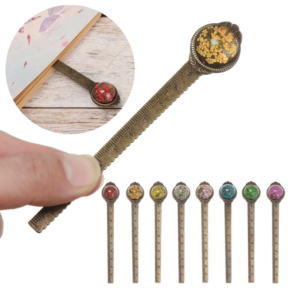 Thẻ Đánh Dấu Trang Sách Bằng Kim Loại Họa Tiết Hoa Sáng Tạo Đa Năng