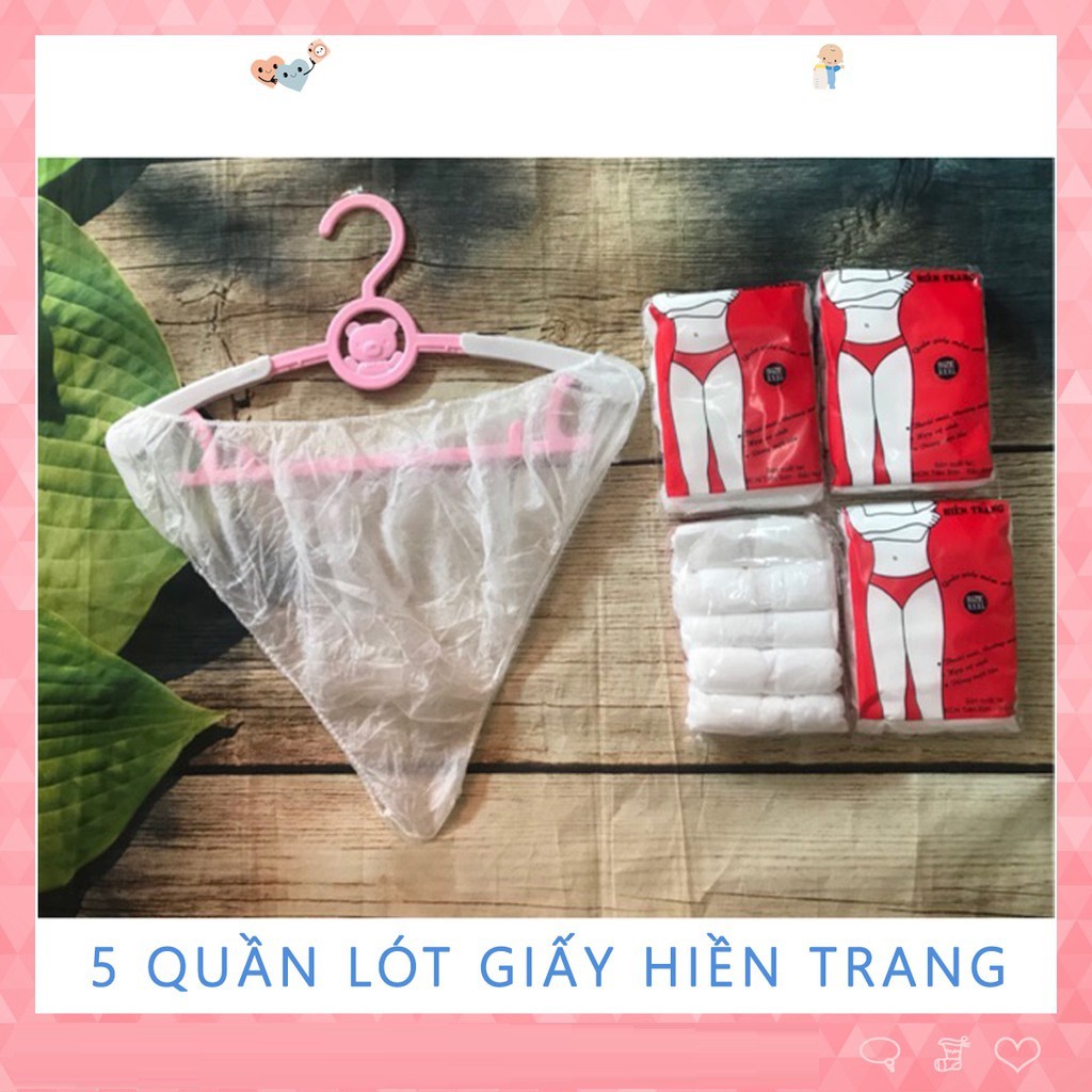 Túi 5 quần lót giấy - quần lót dùng một lần, cho mẹ sau sinh