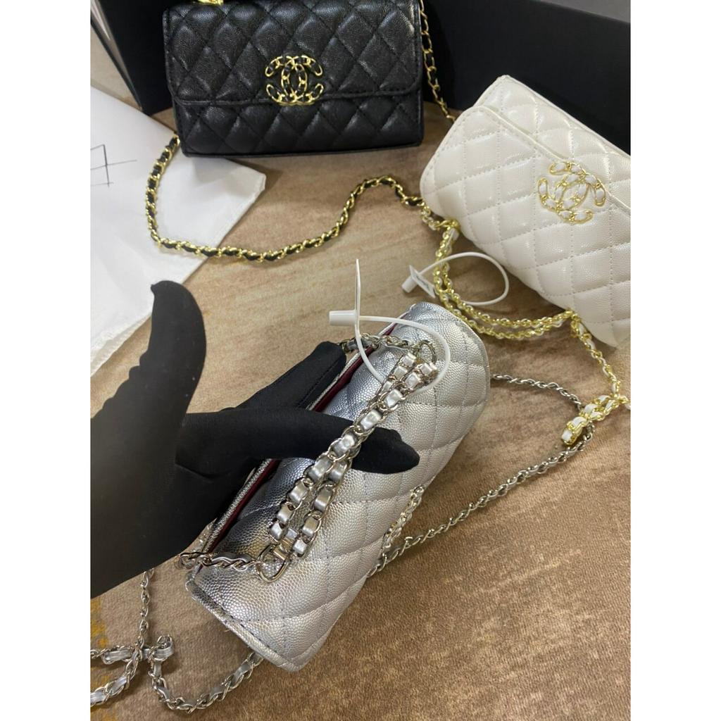 Túi Channel Khoá Nam Châm Hoạ Tiết Hình Trám hàng cao cấp fullbocx nguyên siu