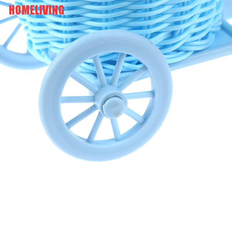 Giỏ Hoa Hình Xe Đạp Ba Bánh Nhỏ Để Bàn Trang Trí Nhà Cửa / Văn Phòng