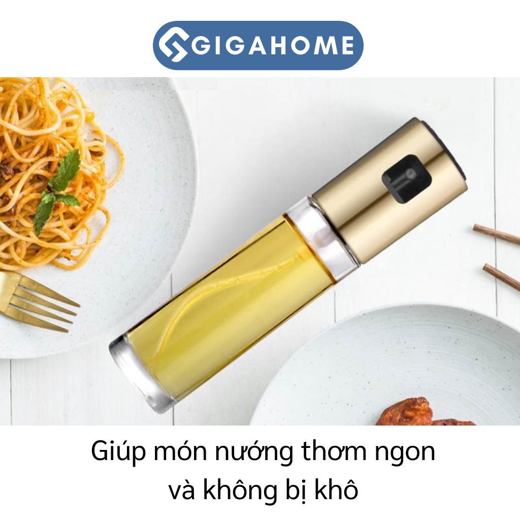 Bình Xịt Dầu Ăn Dạng Phun Sương GIGAHOME Thủy Tinh Cao Cấp Cho Nồi Chiên 100ml 8809