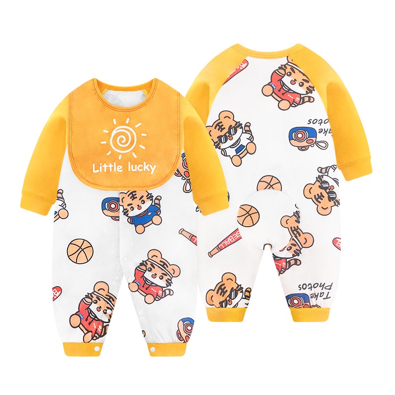 Body thú + yếm cho bé, bộ đồ liền thân cho bé 3-13kg BD036