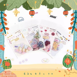 Bộ 40 Hình Dán Trái Tim Dễ Thương Rosy Posy Pack Sticker