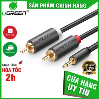 Dây loa 3,5mm sang 2 hoa sen dài 3m chính hãng Ugreen 10512 ✔HÀNG CHÍNH HÃNG ✔