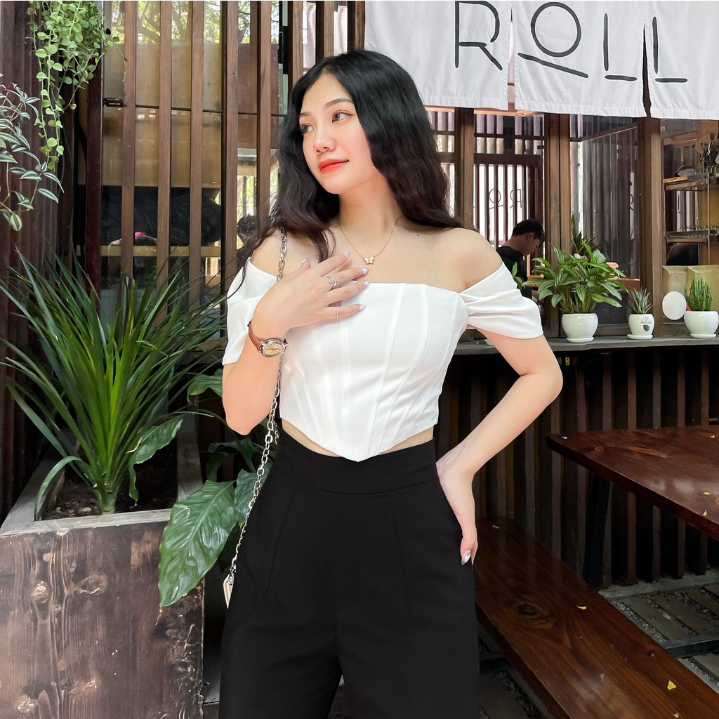 ZAREEN | ÁO CROPTOP CORSET ZAREEN VOA91 TRẮNG