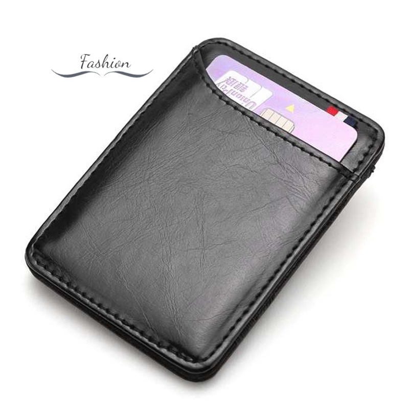 Ví da PU siêu mỏng đựng tiền và thẻ tín dụng cho nam