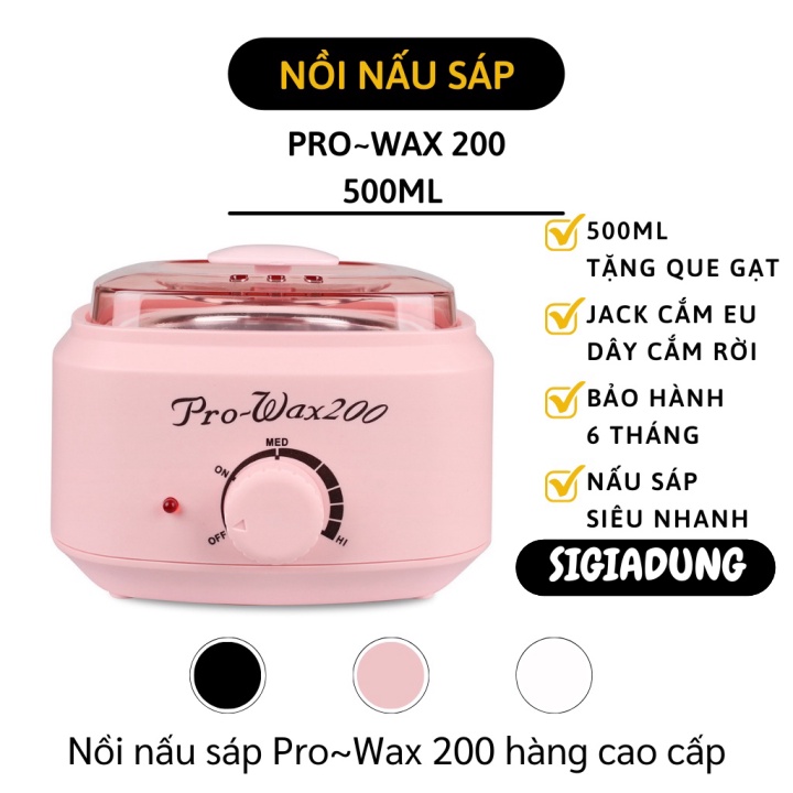 [SGD] Nồi nấu sáp nóng chảy TẶNG QUE GỖ  Nồi đun sáp wax lông Pro-wax100 Pro 200 loại 1 dây đồng ổ cắm lớn 8582