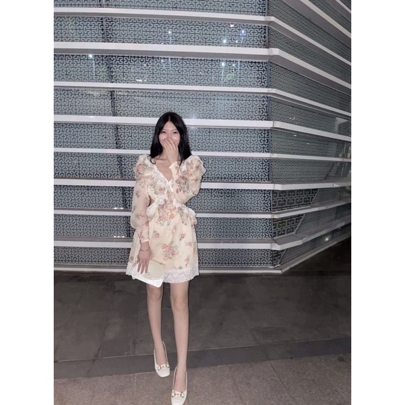 |EMIA DRESS| Đầm hoa cổ bèo ren tiểu thư TLÉA