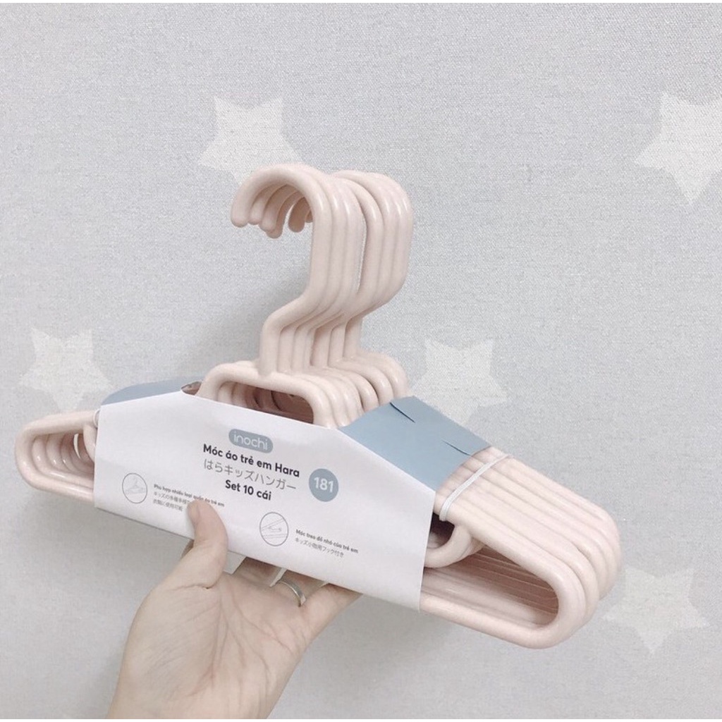 Móc quần áo em bé dày Inochi mã 181, Thị Nhím Store, 5 Móc quần áo cho bé sơ sinh