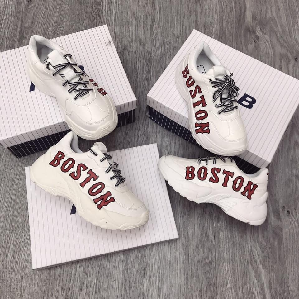 [FREE SHIP] [miễn phí đổi trả] giày boston nữ, nam trắng chữ đỏ kiểu dáng trẻ trung đi êm tăng chiều cao