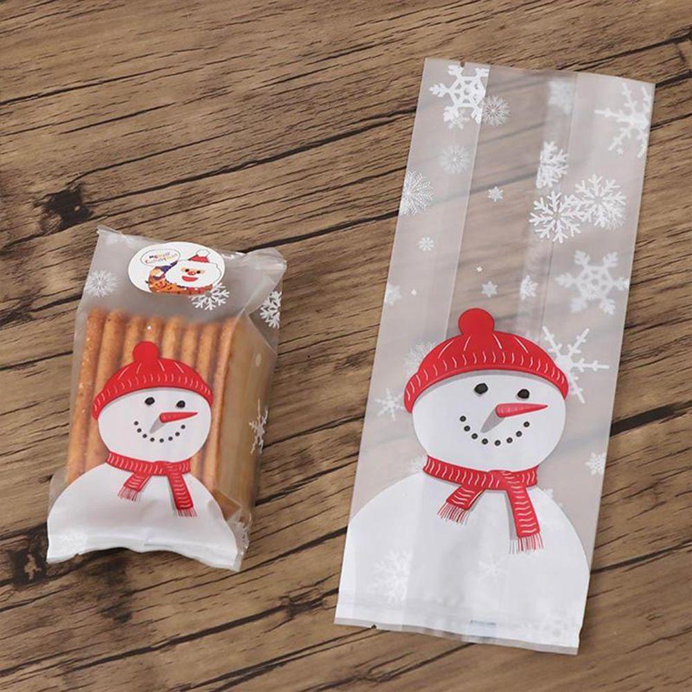 Set 10 / 30 Túi Nhựa Đựng Kẹo Chủ Đề Giáng Sinh