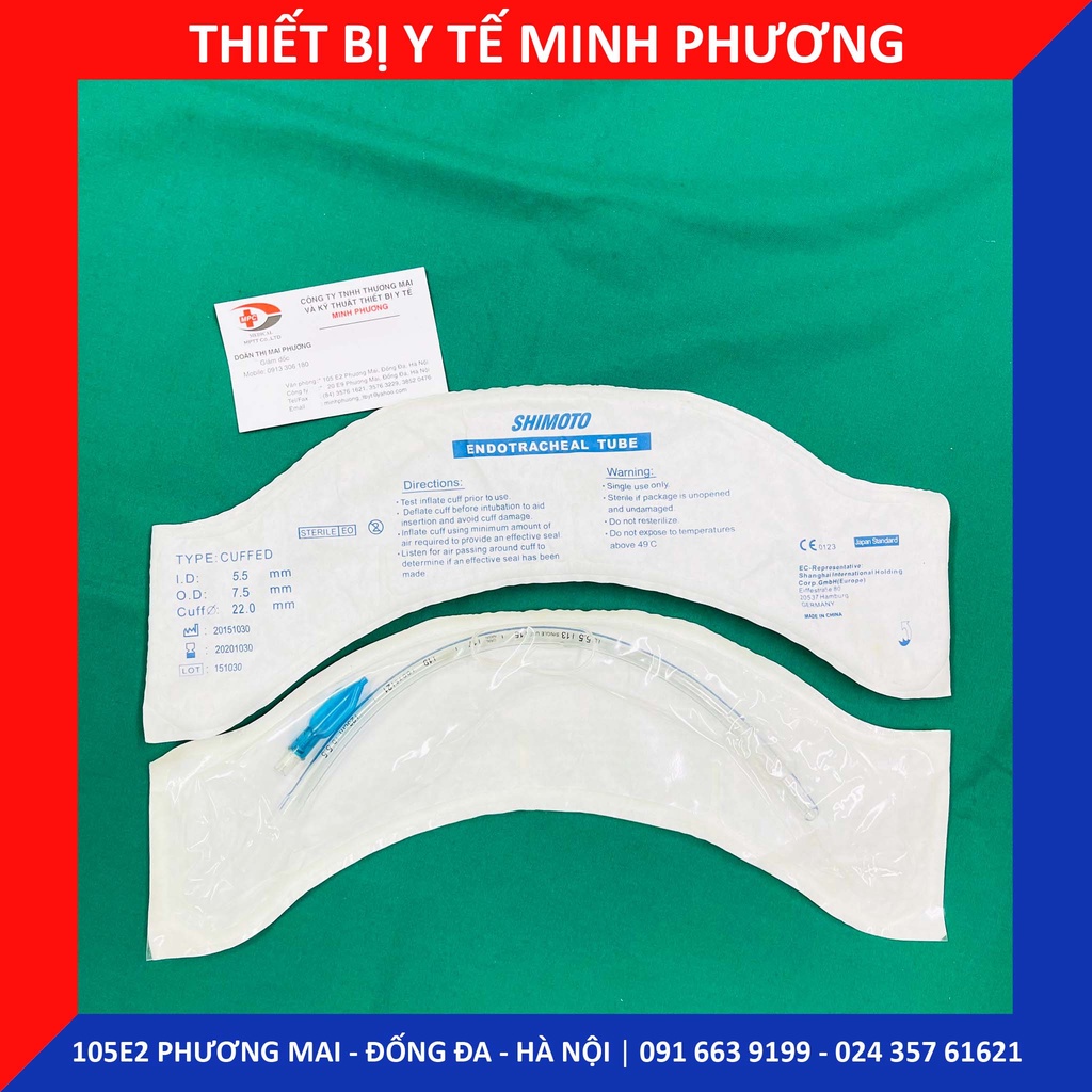 Ống đặt nội khí quản Trung Quốc các số