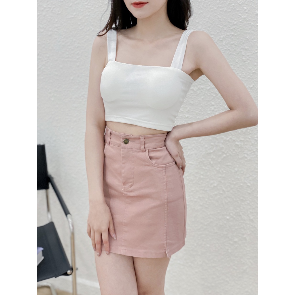 Áo hai dây bản to nữ LYRA, bra chất liệu cotton dáng croptop có mút đệm trẻ trung, xinh xắn-VXYPK0039