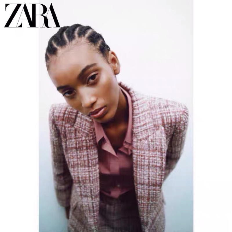 Áo khoác dạ tweed Zara xuất cao cấp