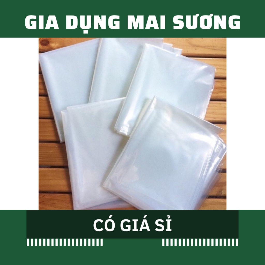 [Giá Sỉ] 10 Bao Túi Nilong PE Nhựa Trong Dẻo Loại Dày 60 x 120cm