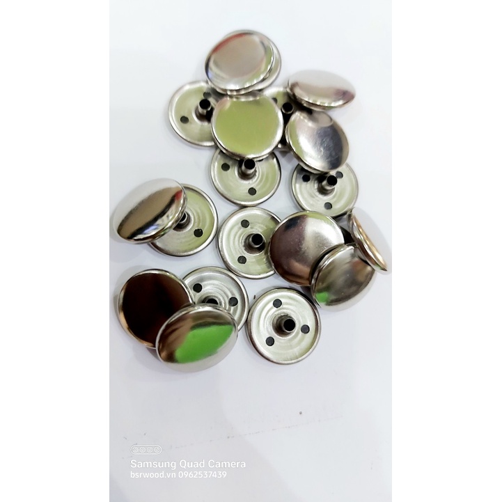 Nút bấm 4 thành phần  Cúc bấm áo khoác Loại 17mm Bằng thau không gỉ Màu bạc, vàng, đồng, đen Phụ liệu may mặc