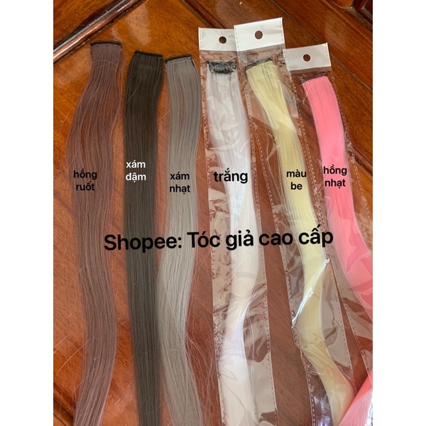 Tóc giả kẹp highlight giả đủ màu- 1 kẹp
