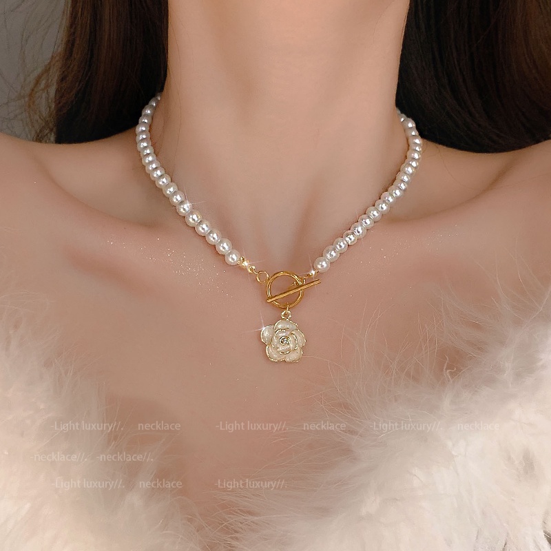 Vòng cổ Đính Ngọc Trai Cao Cấp Thời Trang Theo Phong Cách Hàn Quốc Dành Cho Nữ