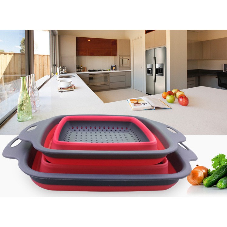 Combo 2 Rổ Xếp Gọn Vuông Cao Cấp - BX0746