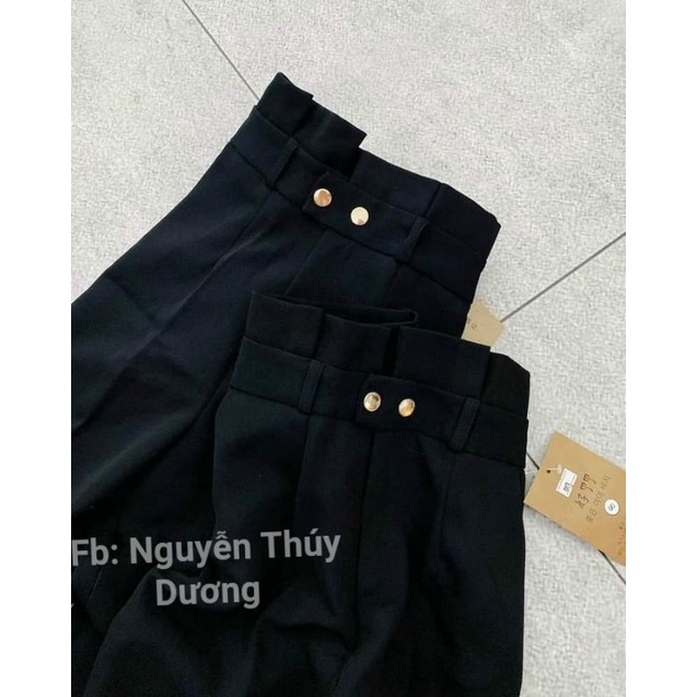 SET ÁO SƠ MI,QUẦN LƯNG BÈO 2 NÚT VÀNG ĐI HỌC