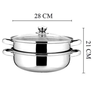 [Giá Hủy Diệt] Nồi Hấp Inox Đa Năng 2 Tầng