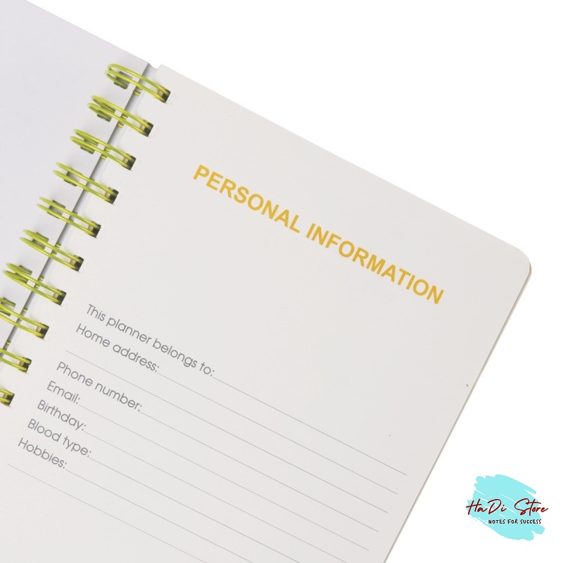 KLONG Sổ lò xo STUDY PLANNER size A5 - 80 tờ
