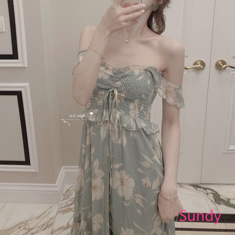 Đầm Chiffon Hai Dây Nhún Bèo Phong Cách Hàn Quốc Nữ Tính | BigBuy360 - bigbuy360.vn