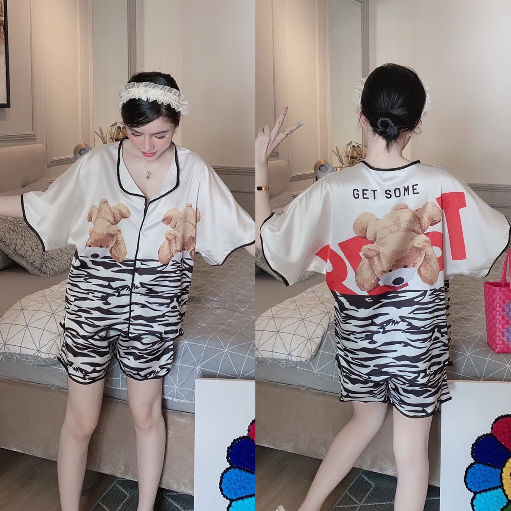 Đồ bộ đùi lụa SATIN/LATIN-đồ ngủ nữ hot hit, mẫu mới 2022 | BigBuy360 - bigbuy360.vn