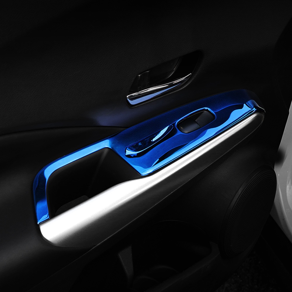 Set 4 Miếng Dán Trang Trí Bảng Điều Khiển Nâng Cửa Sổ Xe Hơi Nissan Kicks 2017-2021