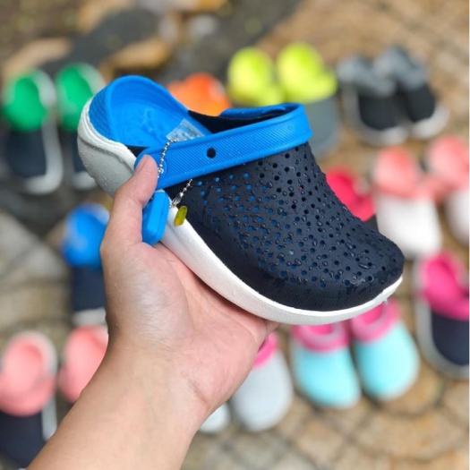 Dép cross literide cho bé trai và bé gái quai ngang greed xanh navy xanh  dương hàng  xuất đi full box