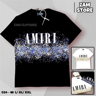 Áo phông thun nam 💞𝐅𝐑𝐄𝐄𝐒𝐇𝐈𝐏💞 ngắn tay AMIRI ngắn tay in hoạ tiết 2 mặt, chất cotton kiểu dáng năng động [QAH_TL_024]