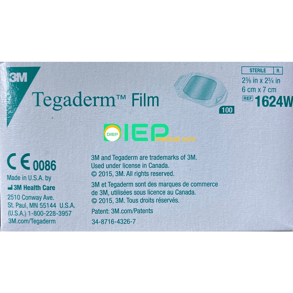 ✅ TEGADERM 3M 1624W - Băng Film trong vô khuẩn, chống thấm nước