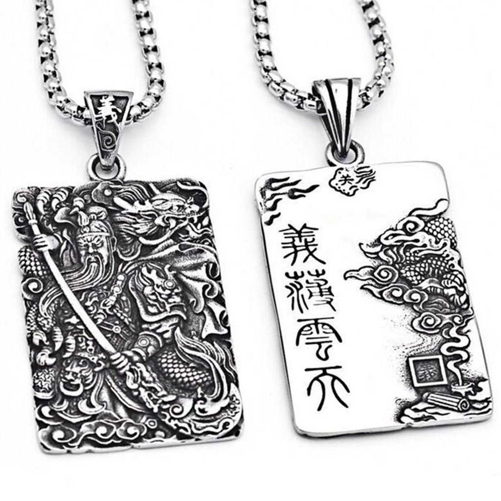EUCA Vòng cổ Kim Loại Mặt Quan Công Gong Yibo Yuntian