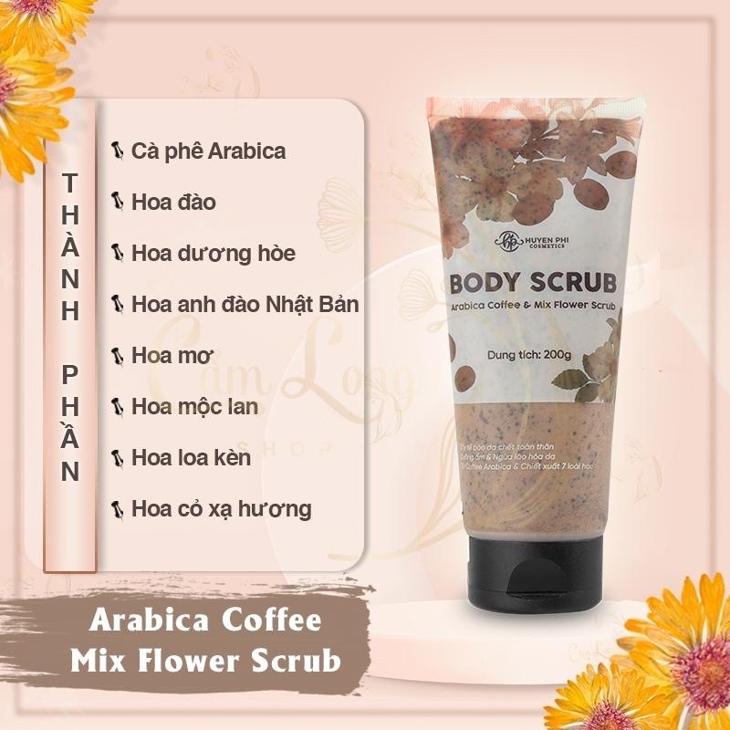 Tẩy tế bào chết toàn thân body hữu cơ Huyền Phi200g thành phần thiên nhiên loại bỏ lớp da chết lỗ chân lông thông thoáng