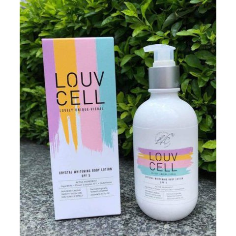 Sữa dưỡng thể trắng da Louv Cell Crystal Whitening Body Lotion SPF 5