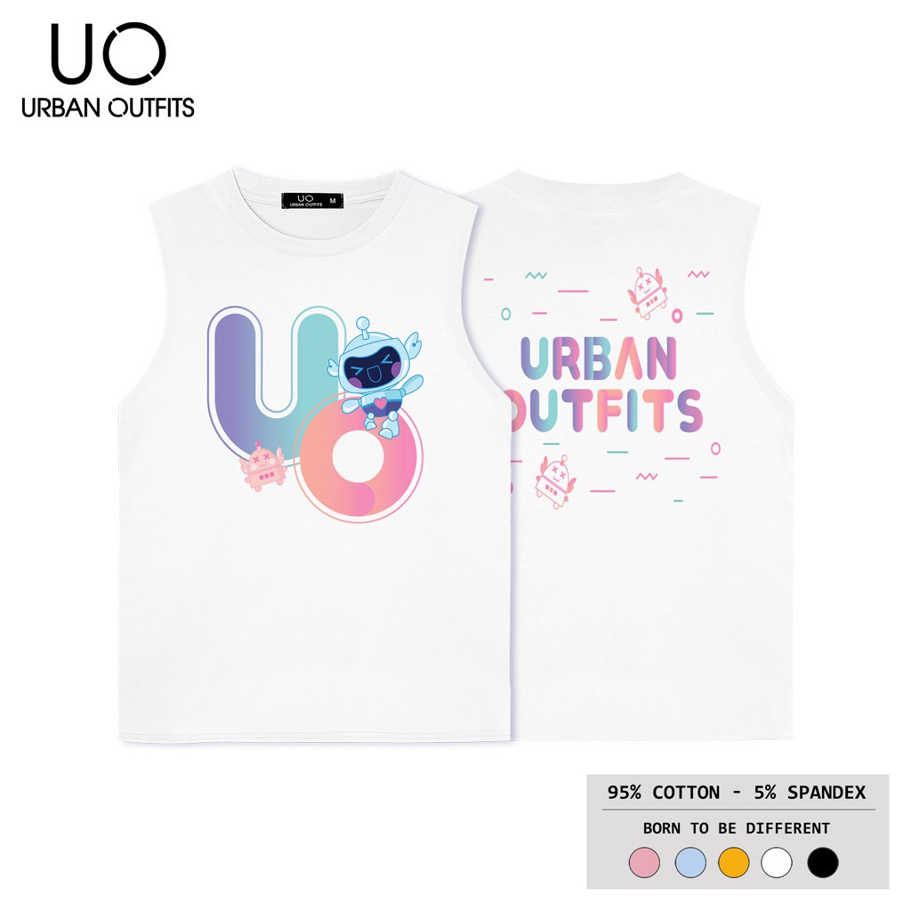 Áo Thun Ba Lỗ Nữ Nam URBAN OUTFITS In Bots UO BLR01 Kiểu Tank Top Form Suông Cotton 4 Chiều Local Brand