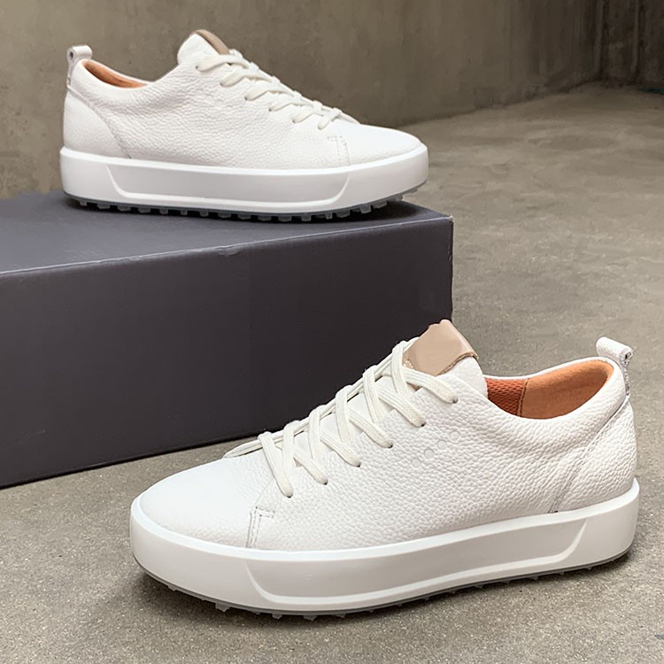 Giày Thể Thao Đánh Golf Ecco 1YBM Bằng Da Thật Chống Trượt Không Thấm Nước