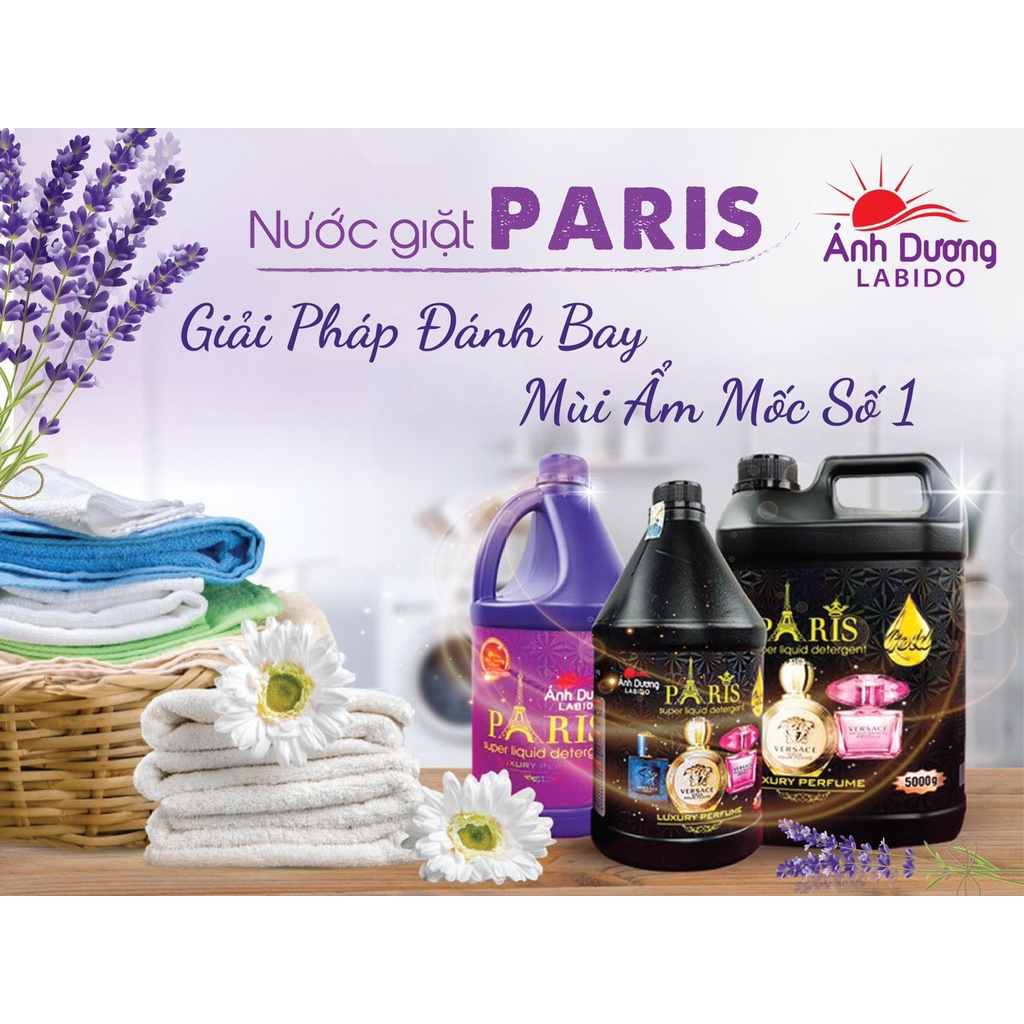 Nước Giặt Xả Paris Hương Nước Hoa 5000ml, Không Hoá Chất, An Toàn Cho Da, Tẩy Siêu Sạch