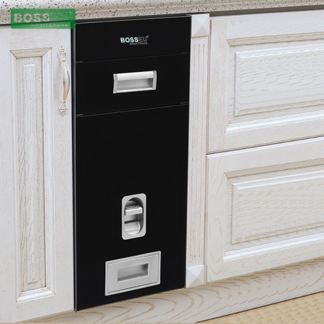( Chính Hãng ) Thùng đựng gạo âm tủ BOSSEU - BS250Black
