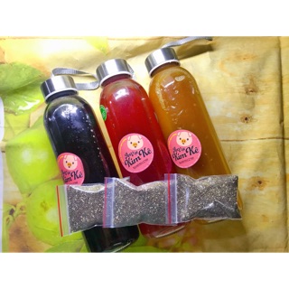 Nước cốt trái cây kèm hạt chia