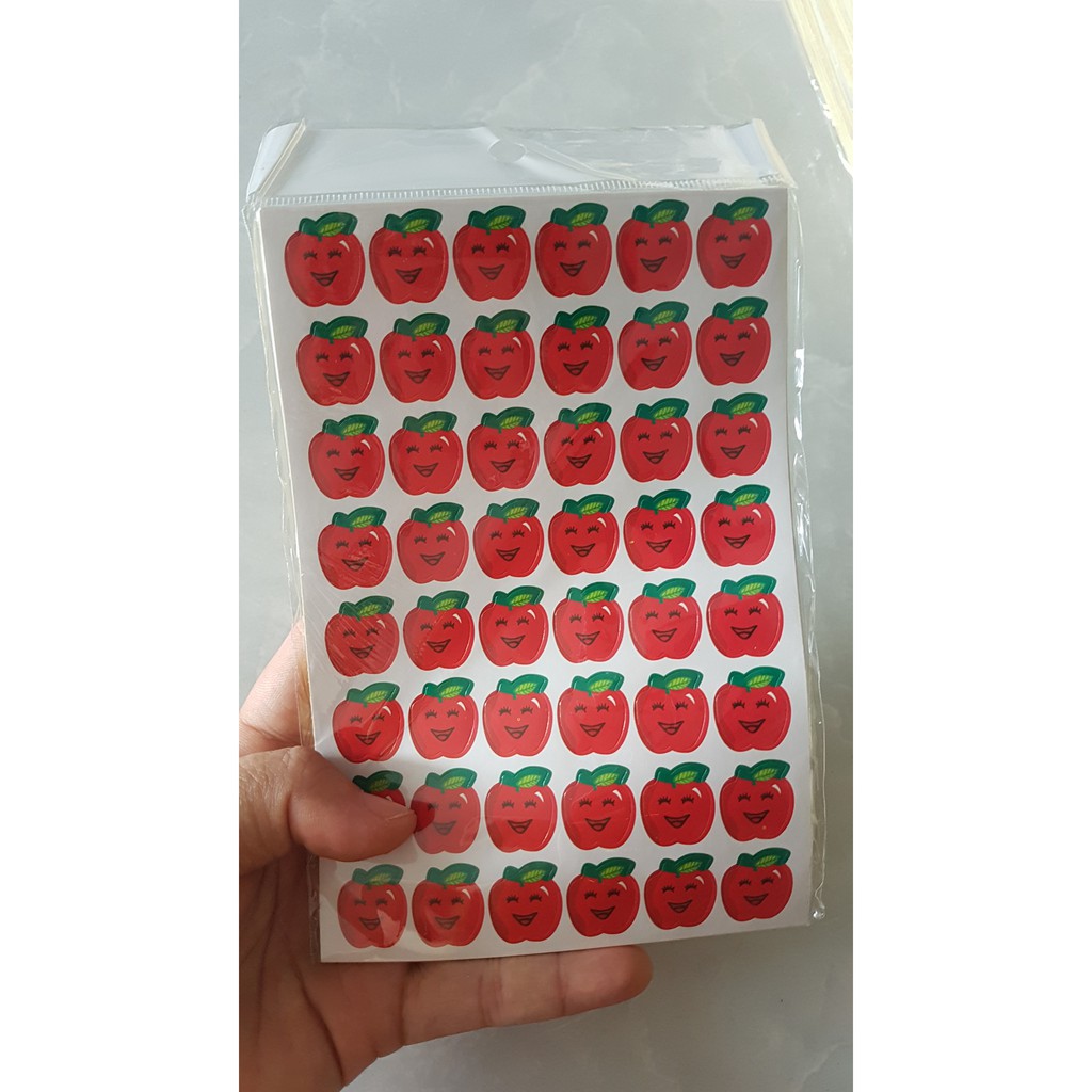 Set 10 túi sticker hình mặt cười dễ thương trang trí Scrapbook cho bé