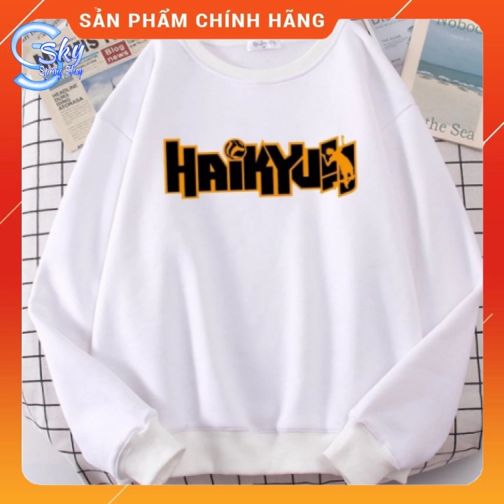 ÁO SWEATER UNISEX NAM NỮ  FORM RỘNG, CHẤT NỈ BÔNG DÀY DẶN CAO CẤP in HAIKYUN